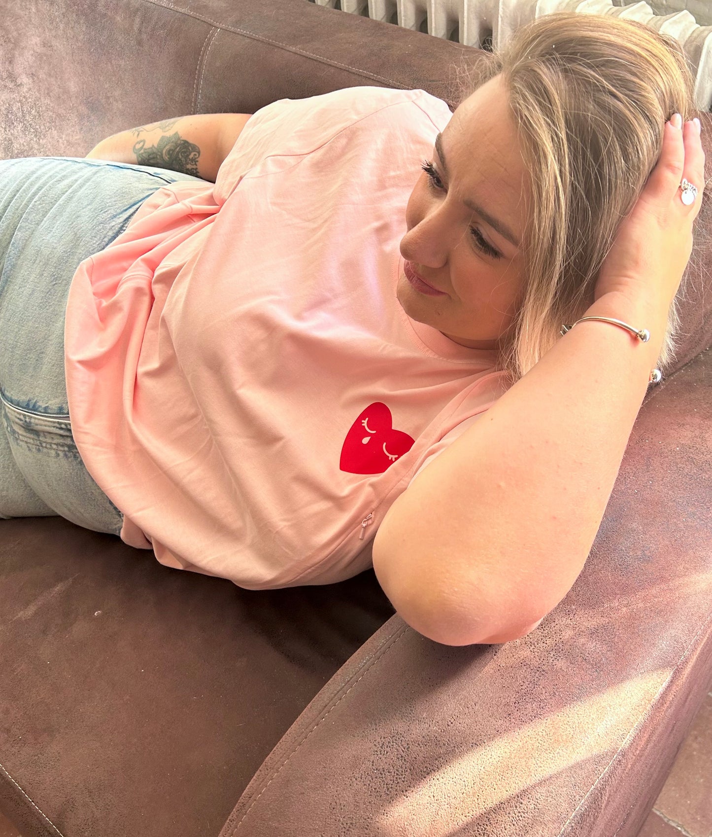 T-shirt d'allaitement ANGELIQUE - 100% coton
