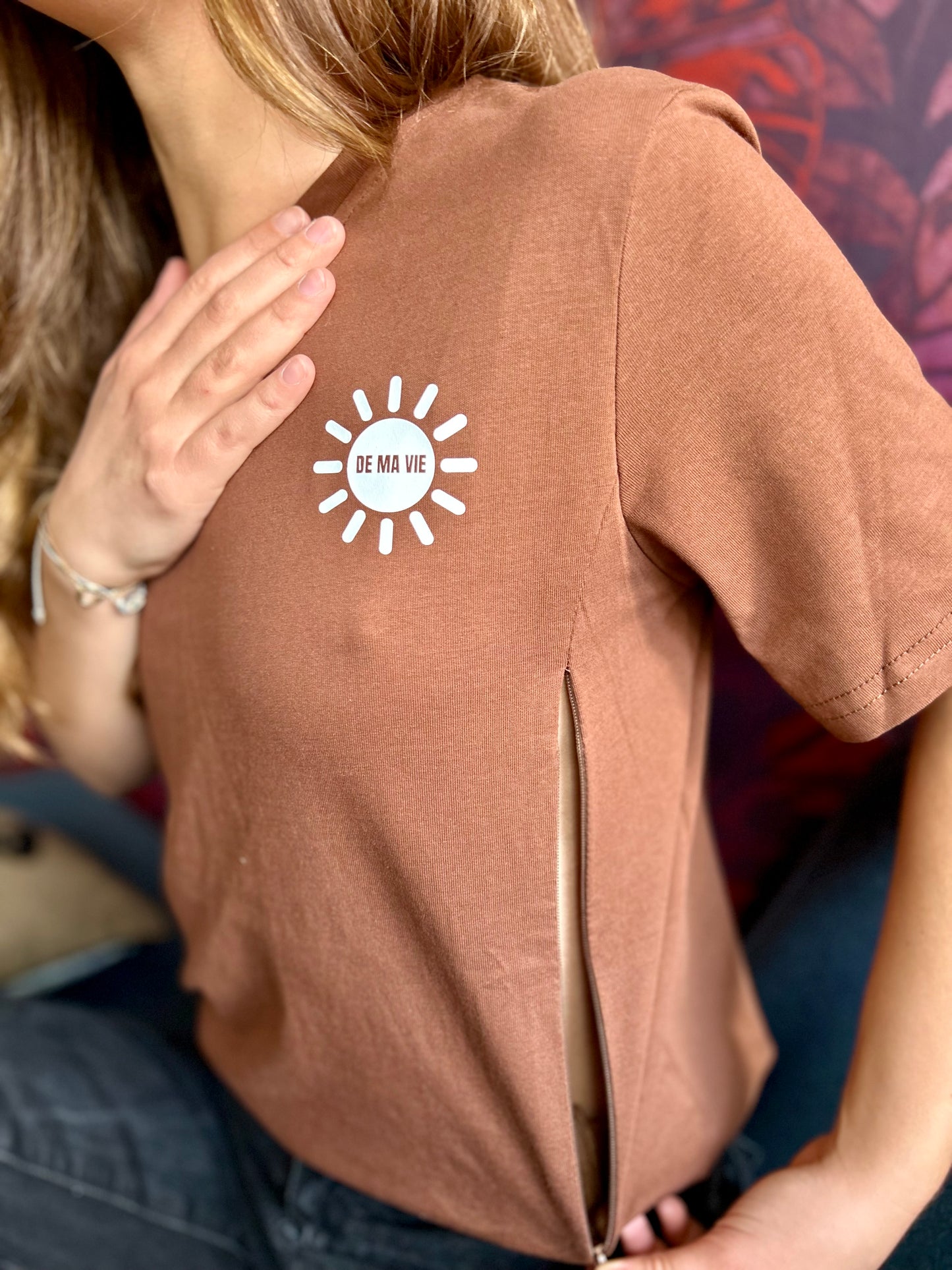 T-shirt d'allaitement Soleil de ma vie - 100% coton