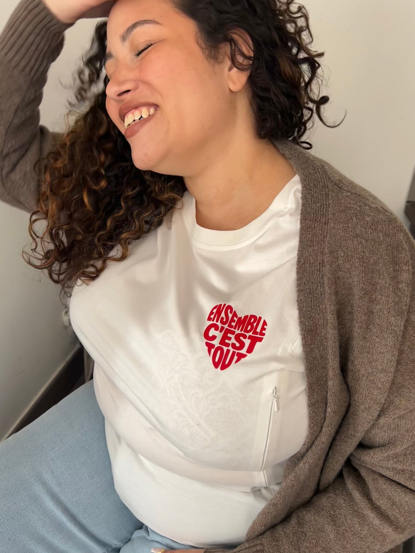 T-shirt d'allaitement LOÉLIE- 100% coton
