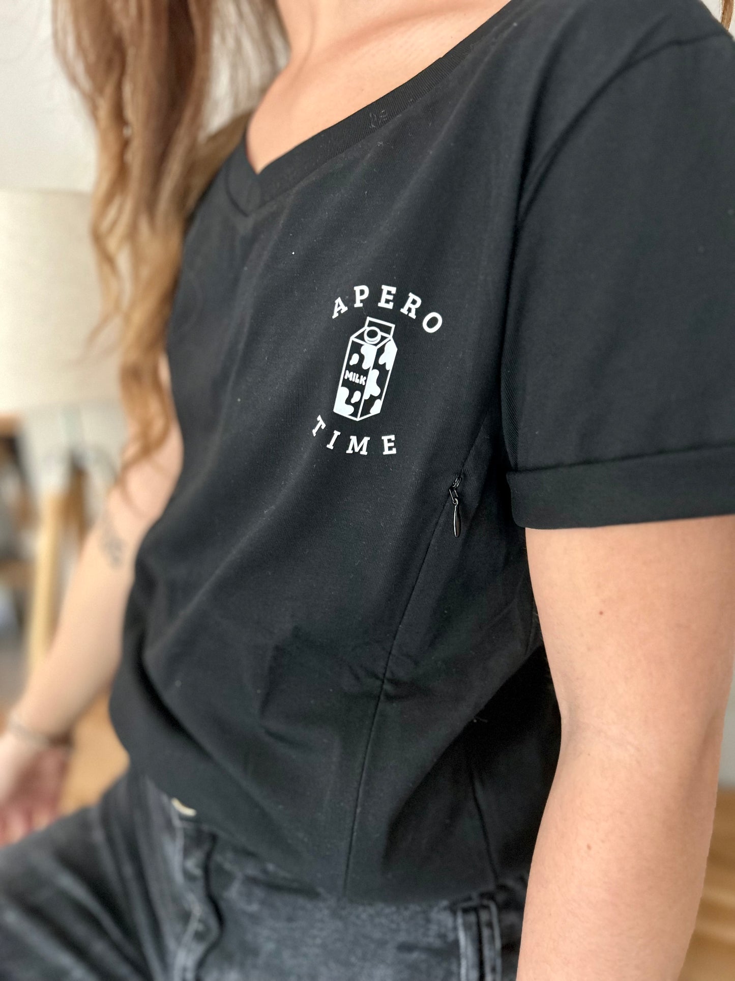 T-shirt d'allaitement Apéro Time - 100% coton