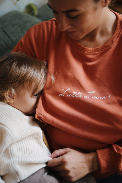 Pull orangé LEONIE  - 100% coton