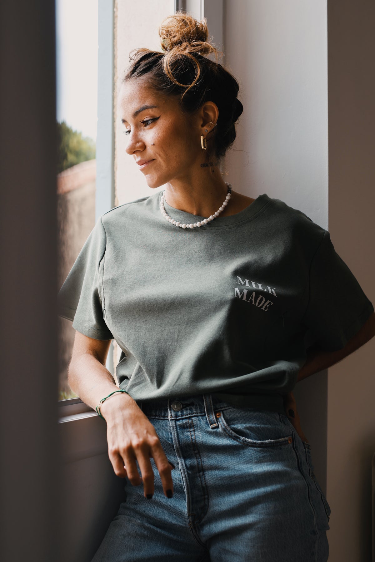 T-shirt d'allaitement LOUISE - 100% coton