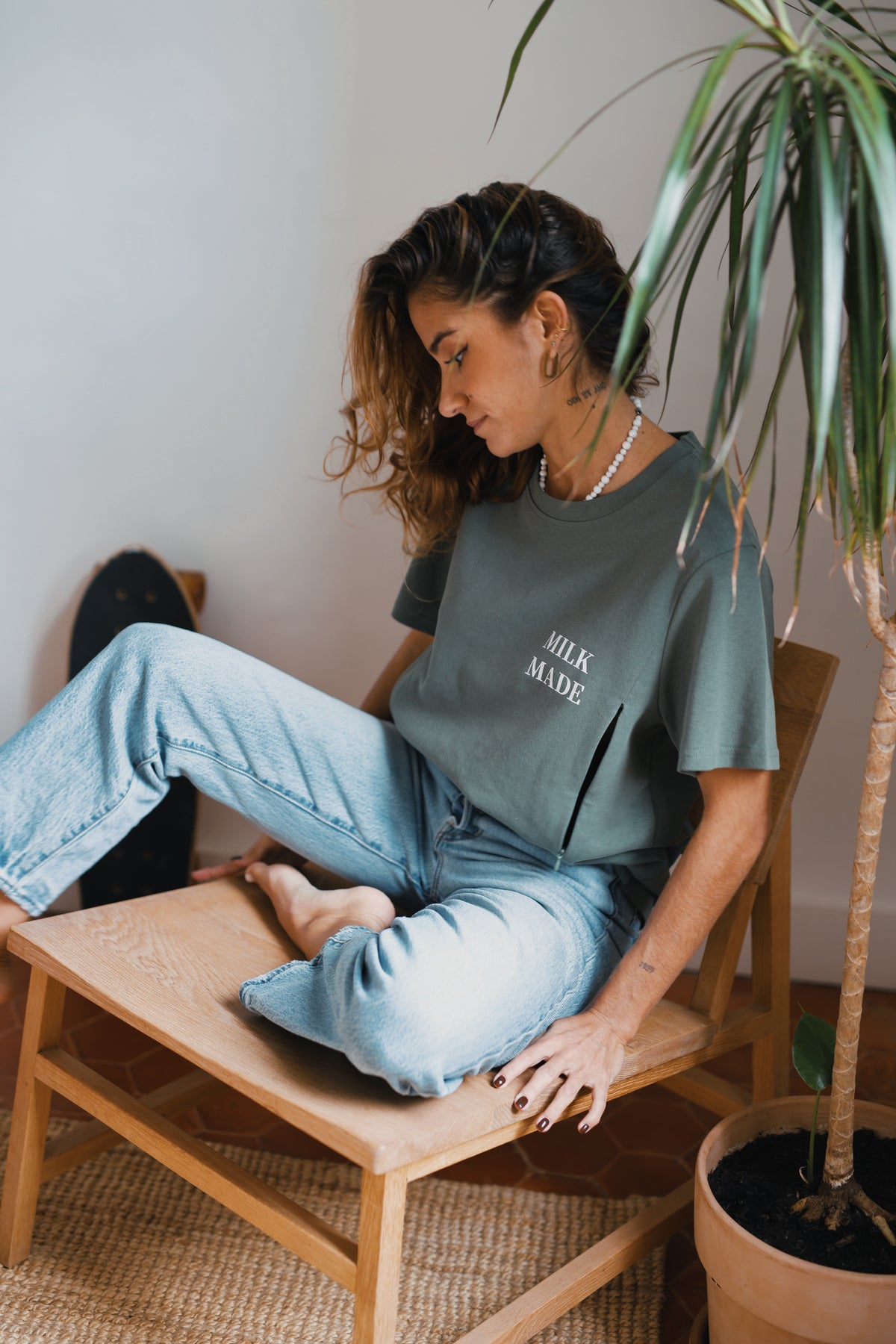 T-shirt d'allaitement LOUISE - 100% coton