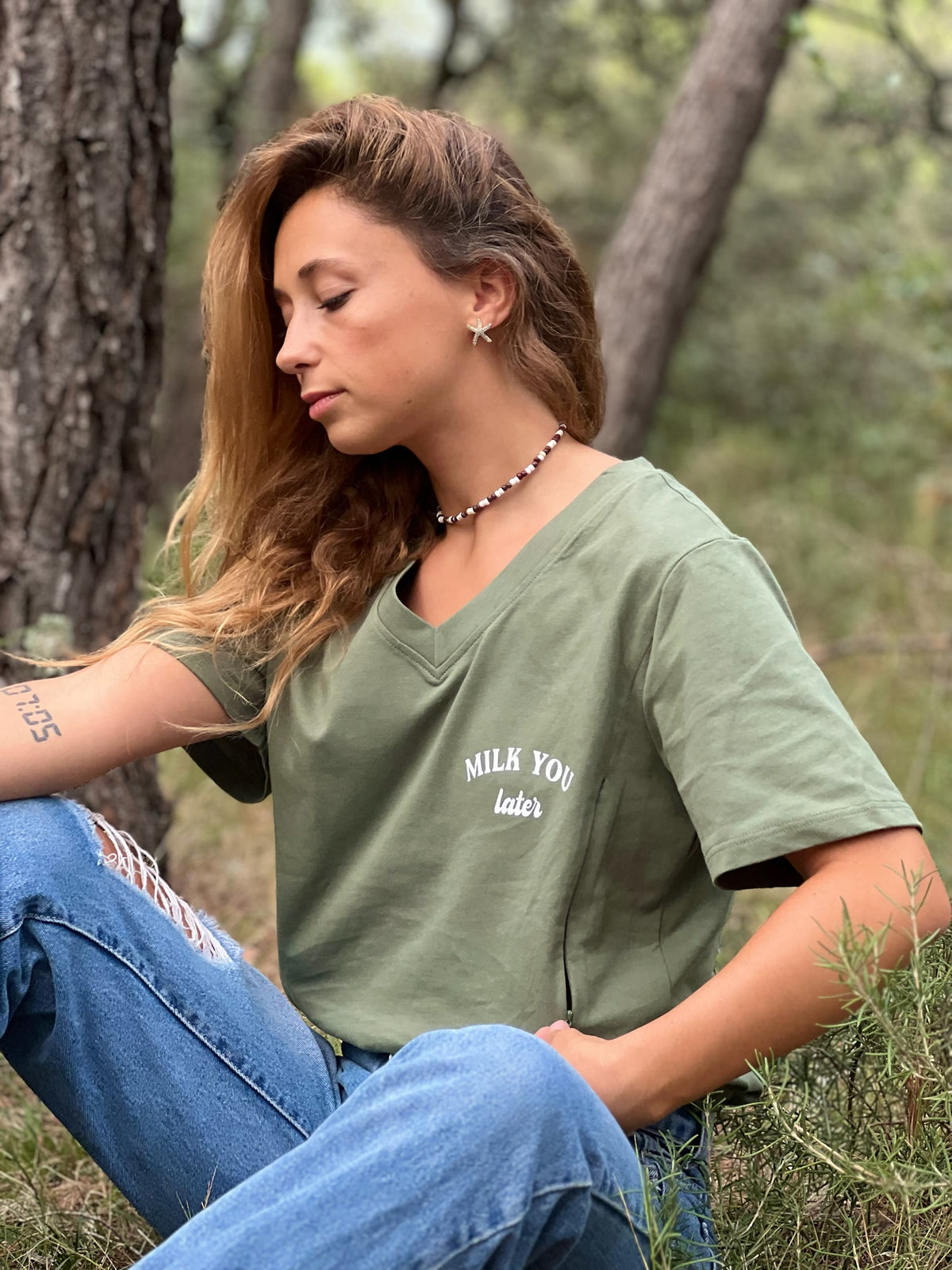 T-shirt d'allaitement MAÉVA - 100% coton
