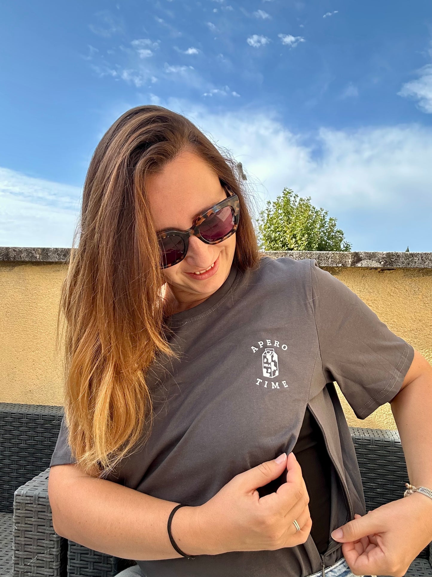 T-shirt d'allaitement Sella - 100% coton