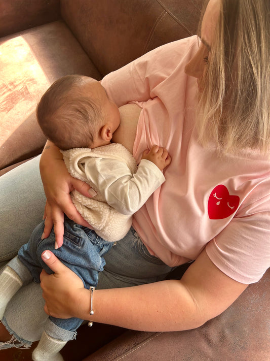 T-shirt d'allaitement ANGELIQUE - 100% coton