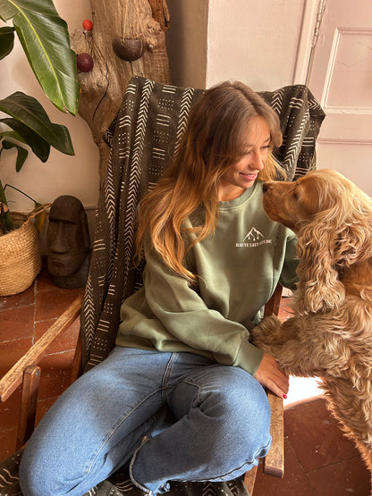 Pull Kaki épais CYNTHIA - 100% coton