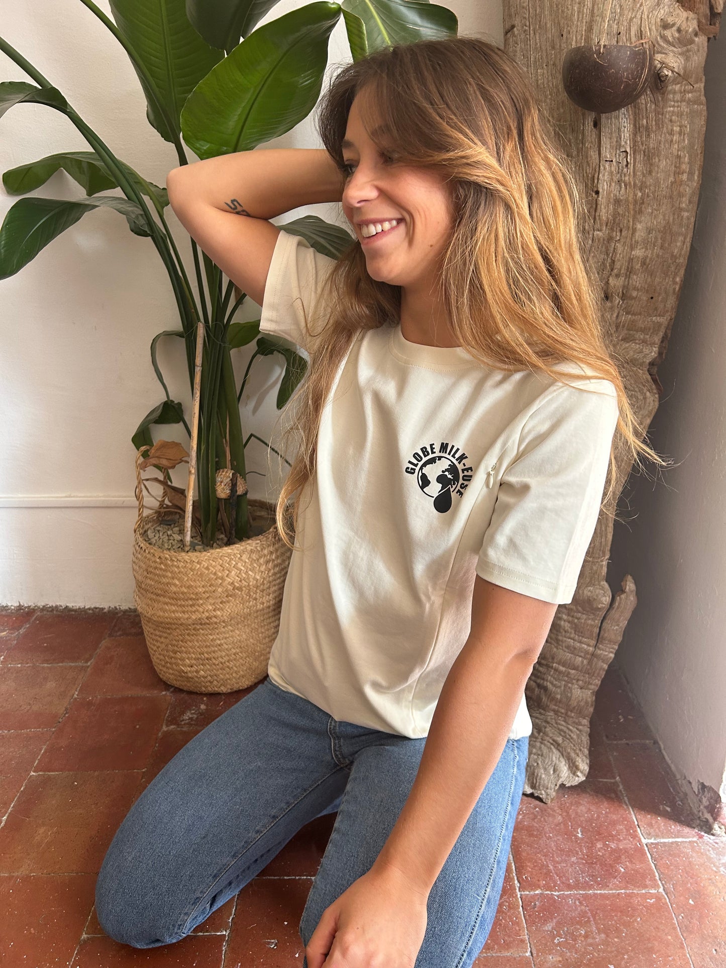 T-shirt d'allaitement CAPUCINE - 100% coton