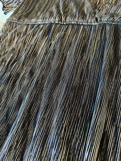 Robe Gémo – Effet métallisé bronze & coupe cache-cœur - Taille M