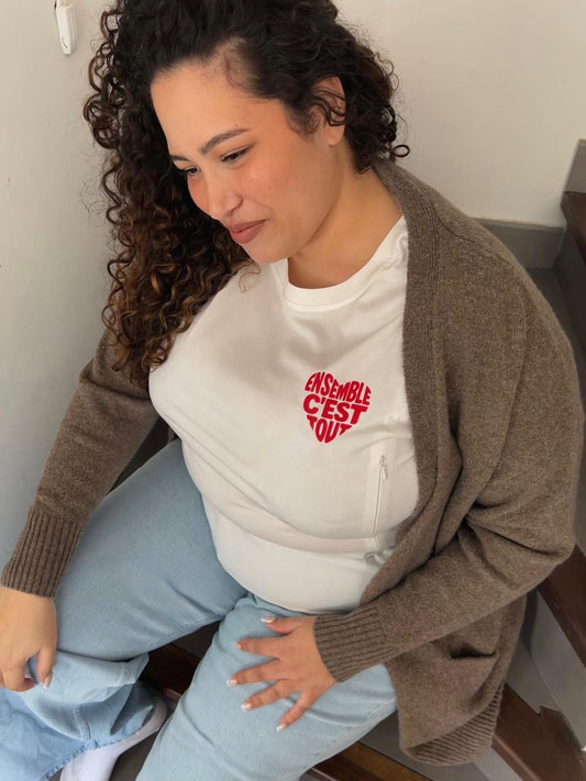 T-shirt d'allaitement LOÉLIE- 100% coton