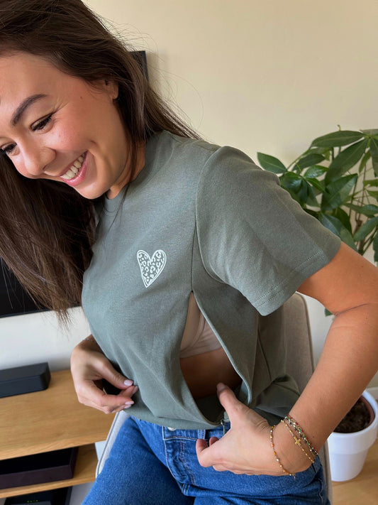 T-shirt d'allaitement ALMA - 100% coton