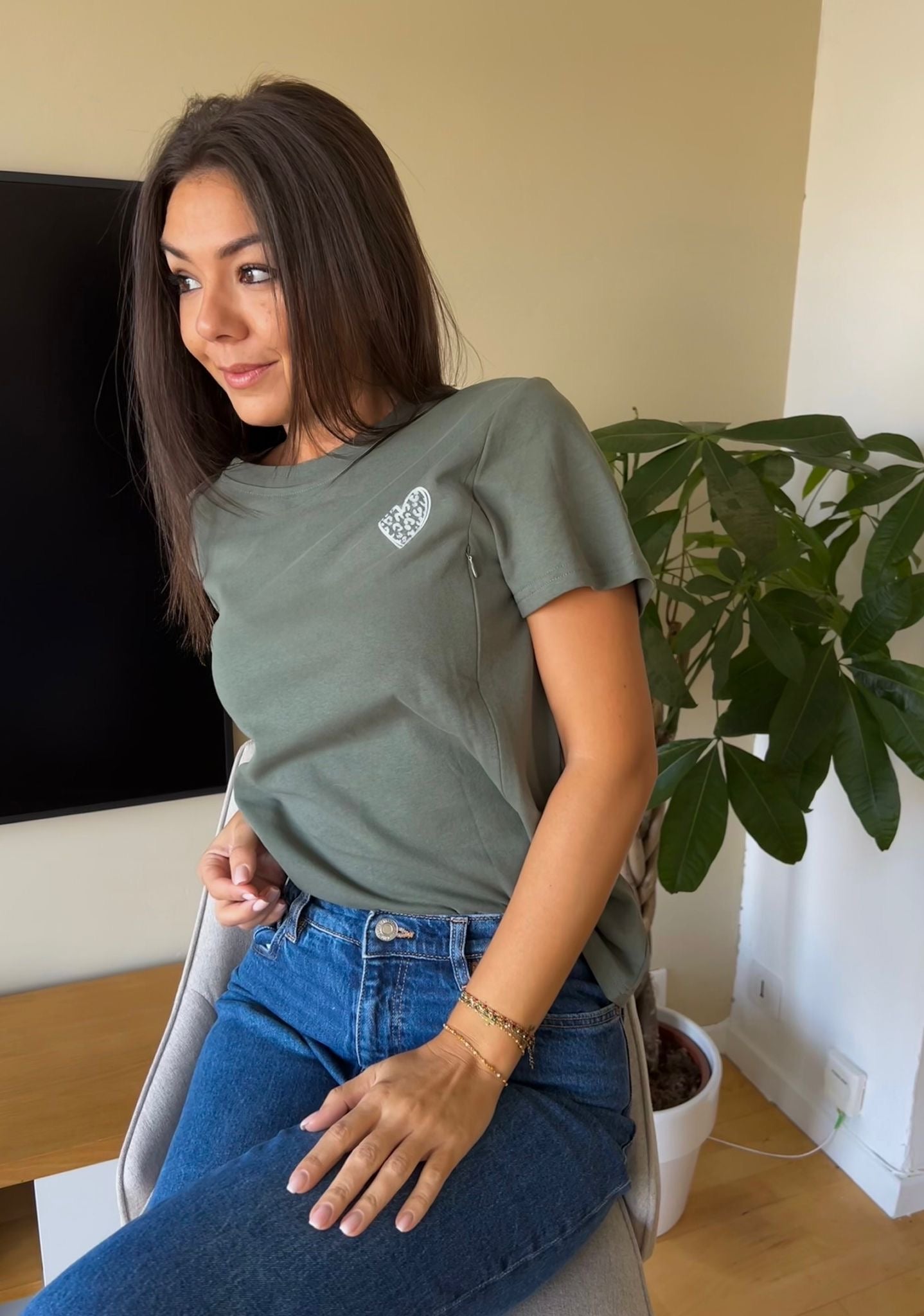 T-shirt d'allaitement ALMA - 100% coton