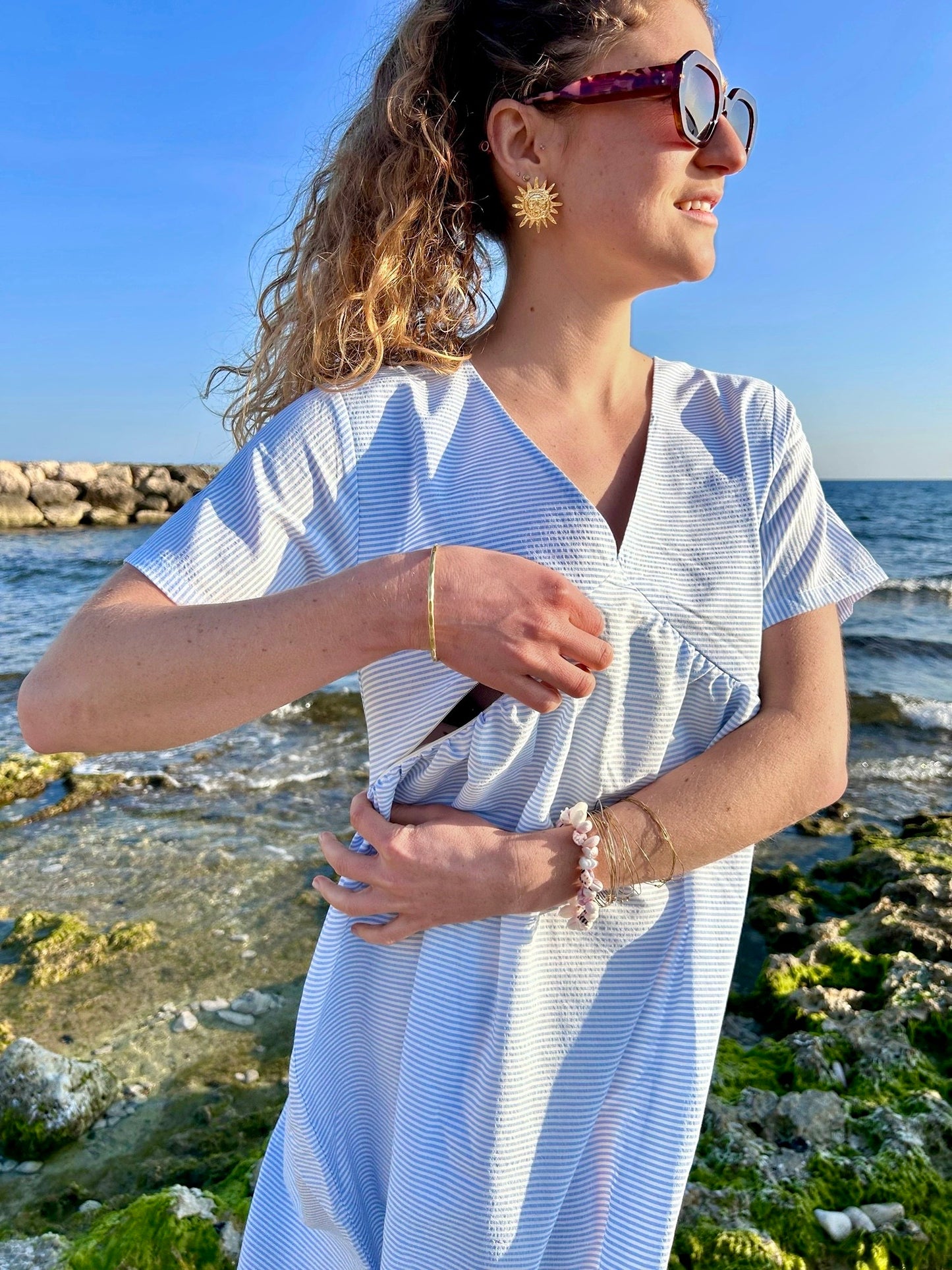 Robe chemise d'allaitement ELISE